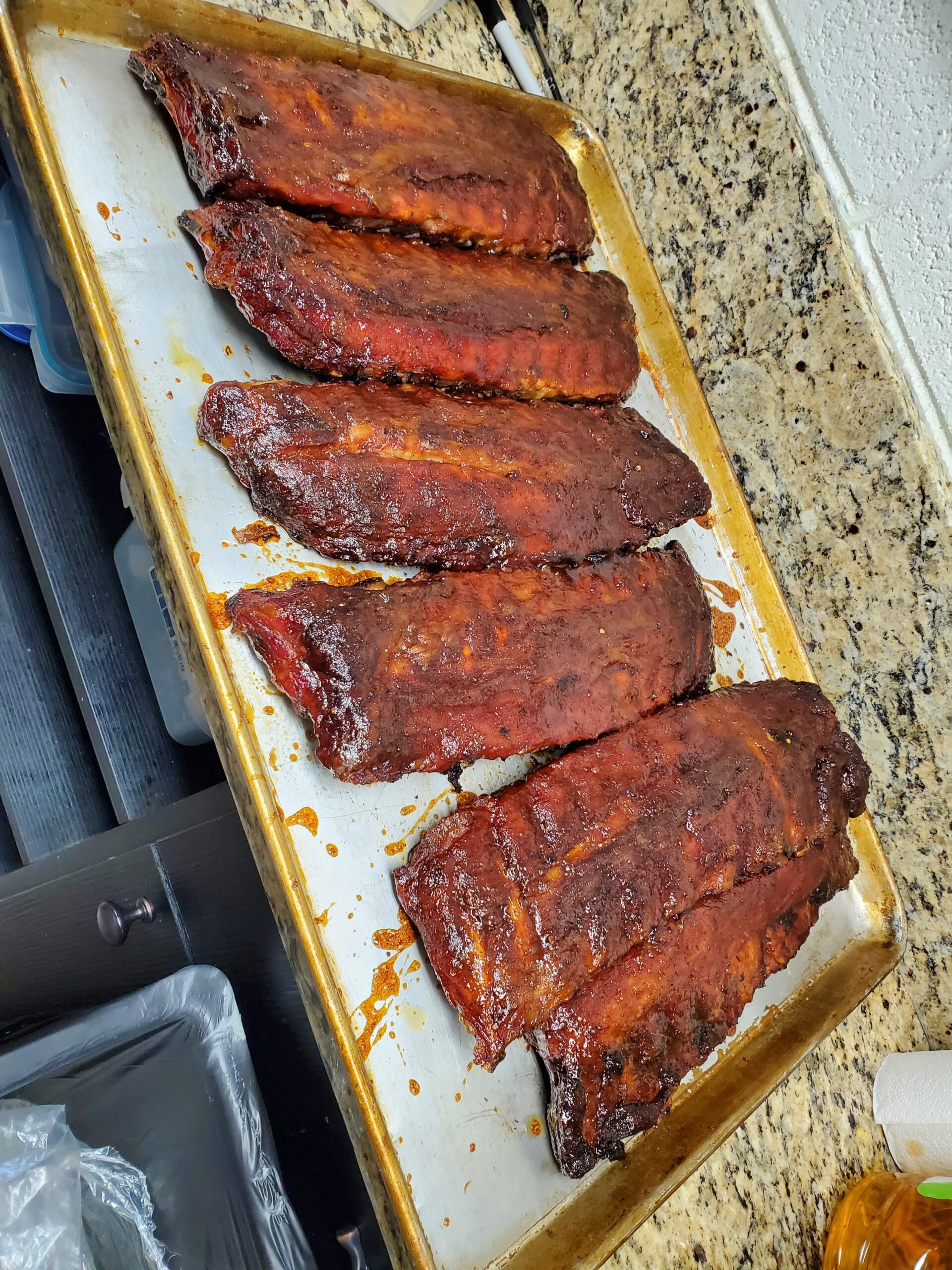 Smoked ribs tray